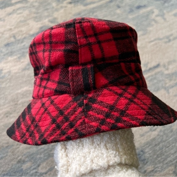 RED PLAID BUCKET HAT SAN DIEGO HAT CO ONE SIZE NWOT - Picture 1 of 4